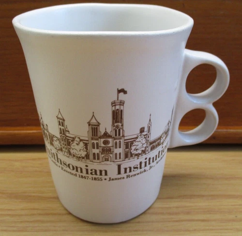 Bennington Potters Vermont Mug Smithsonian Institution Double Finger Handle Cup