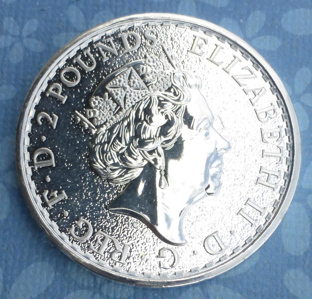 Britannia 2016 Britannia 1oz .999 Fine Silver Great Britain 2 Pounds