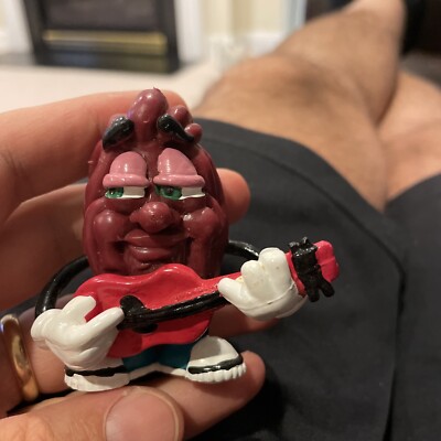 Vintage 1998 California Raisins Band rosa Gitarre 3'' PVC Figur Spielzeug Applaus 