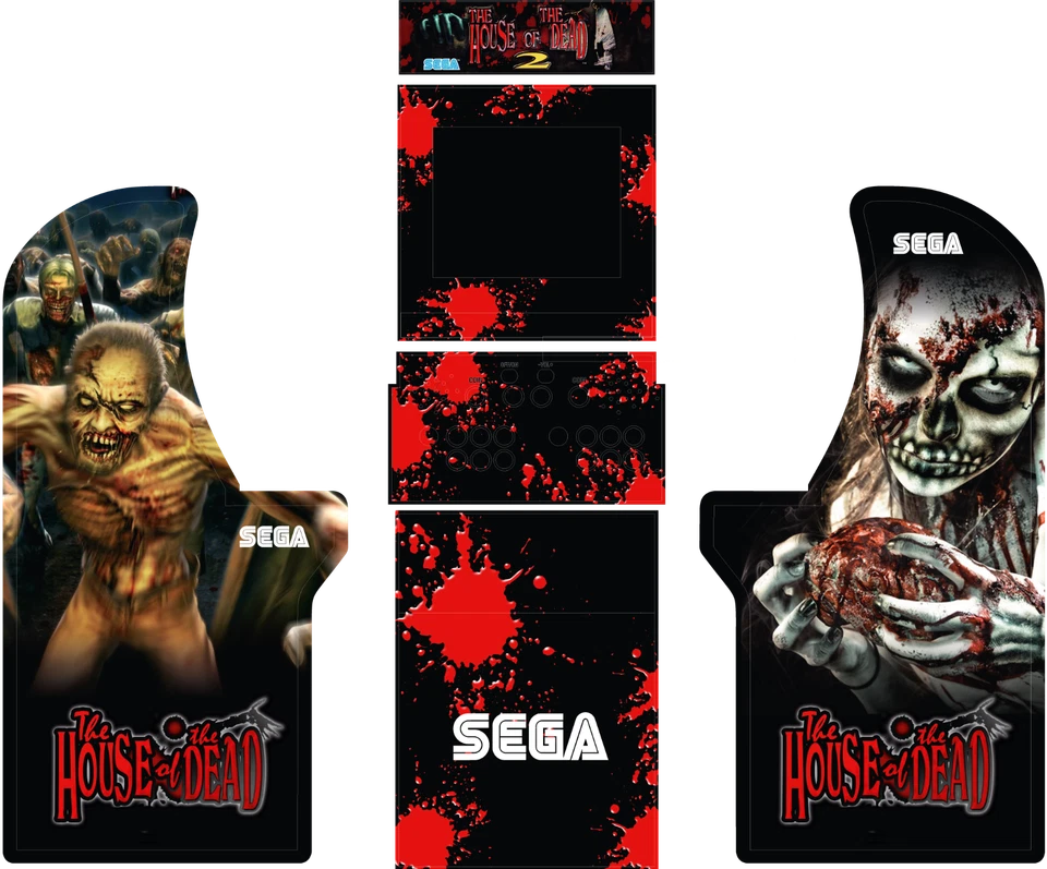 Arcade 1UP Cabinet graphics / artwork full cabinet - House of Dead SEGA