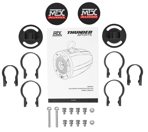 MTX 6.5" 100 Watt Roll Bar Cage Tower Marine Speakers+LED's for Arctic Wildcat X - Picture 5 of 5