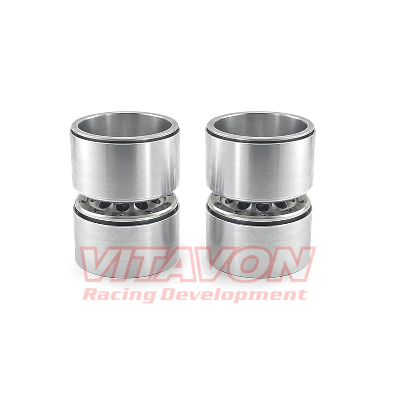 Rueda trasera de bloqueo de doble cuenta Vitavon CNC de aluminio de 2,2" para camión Traxxas Trx-6 1/10 Foto 4 de 4