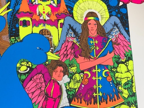 ACROSS THE UNIVERSE VINTAGE 1970 BLACKLIGHT POSTER THE THIRD EYE By Bob Brockway - Picture 4 of 6