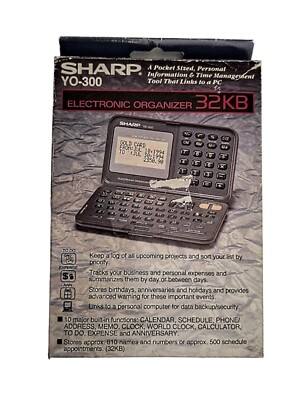Vintage 1997 Sharp YO-300 Backlight Display Personal Organizer NOB