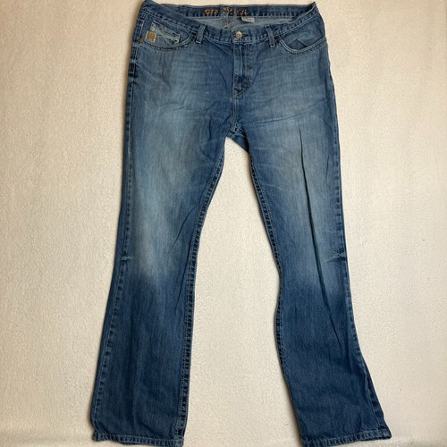 Cinch Jeans Mens 38x34 Ian Slim Bootcut White Label Medium Wash Cotton Cowboy - Picture 2 of 14
