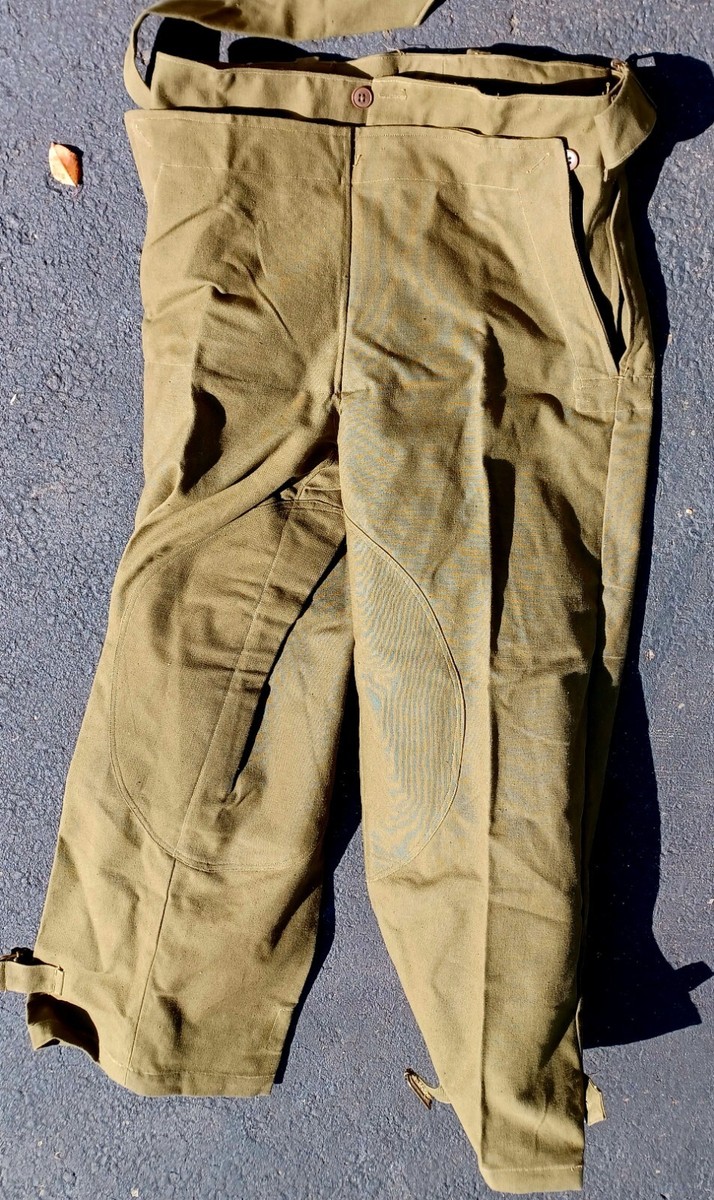 FRENCH ARMY 1950'S ERA M1938 MOTORCYCLE BIB OVERPANTS