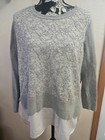 SIZE 0X SIMPLY VERA WANG Gray & White Long Sleeve Sweater INVPV715 — photo 2