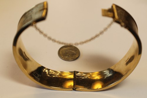 ANTIQUE/VINTAGE WINARD YELLOW GOLD FILLED, 5/8 X 6 5/8" BRACELET 23.4 GRAMS - Picture 7 of 7
