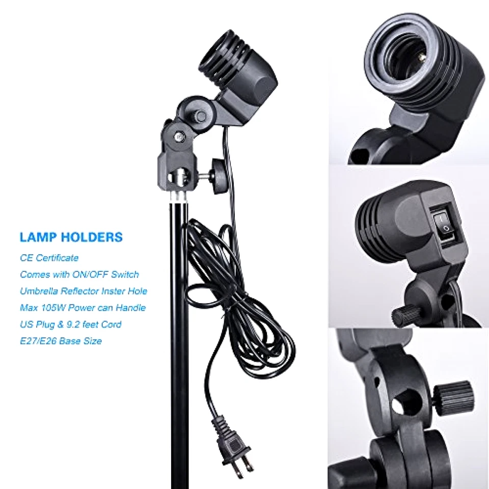 600W Photography Photo Video Portrait Studio Day Light Umbrella Lighting Kit Pro - Image 3 of 4