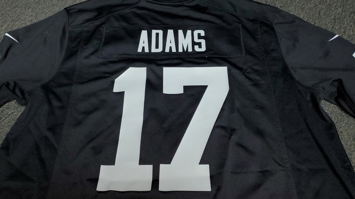 LAS VEGAS RAIDERS DAVANTE ADAMS #17 MENS OFFICIAL NIKE BLACK GAME