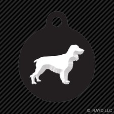 Field Spaniel Keychain Round with Tab dog engraved many colors dog canine pet