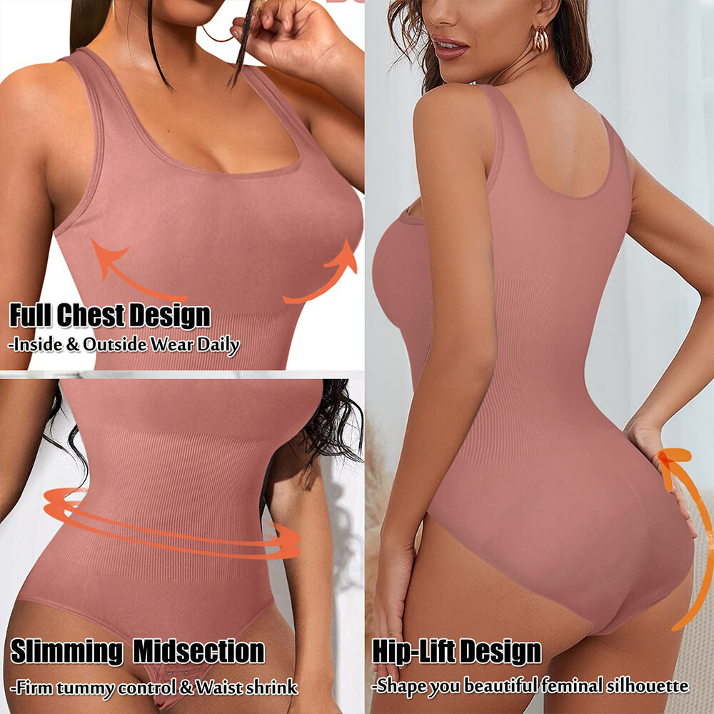 Women Slimming Bodysuit Body Shaper Seamless Firm Tummy Control