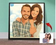 Faceless Portrait, custom illustration, personalised faceless photo illustration