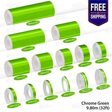 CHROME GREEN PIN STRIPE Car Model Motorcycle Decal Adhesive TAPE Vinyl Sticker