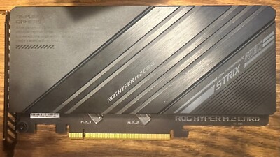 ASUS ROG HYPER M.2 PCIe Card - Gen5 PCIe Ready (2 x M.2 Expansion)