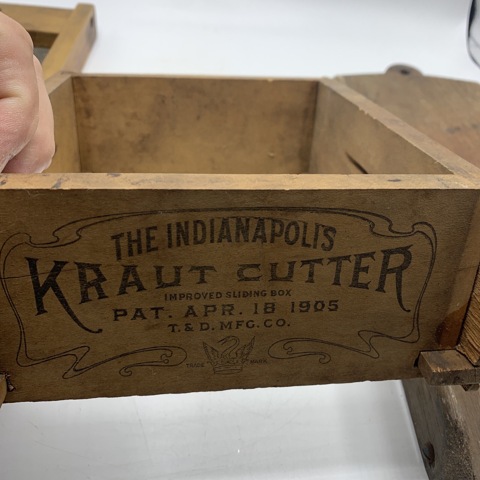 ANTIQUE T & D MFG. INDIANAPOLIS KRAUT CUTTER 1905 Top And 2 Cutters