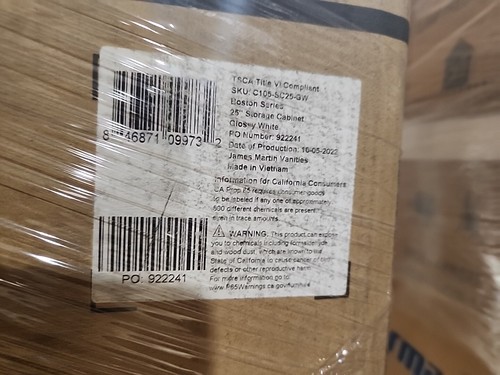James Martin C105-SC25-GW Boston 25 Zoll Aufbewahrungsschrank GLÄNZEND WEISS NEU - Bild 7 von 8