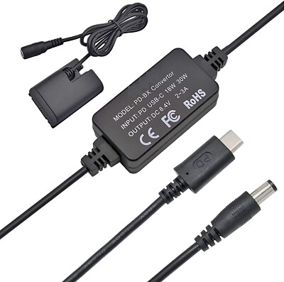 PD USB-C Converter ACK-E6 ACKE6 DR-E6 for Canon EOS 5D Mark IV II 5DS R 5D3