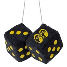 Authentic Black Moon Eyes Mooneyes Moon Fuzzy Dice Moon Mg878bk Free Shipping