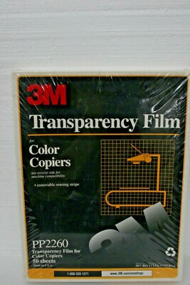 3M Transparency Film For COLOR Copiers PP2260 50 Sheets New and Sealed ...