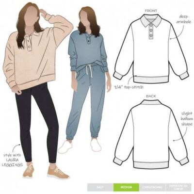 Style Arc Schnittmuster Bert Stricktop Gr. 28-36