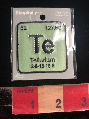 Chemistry Science Nerd Element Te TELLURIUM Patch Periodic Table 03RL