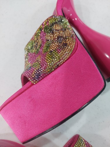 NEU Cape Robbin Flynn Hot Pink High Funky Heels Damen Regenbogen Absatz Größe 10 - Bild 7 von 12