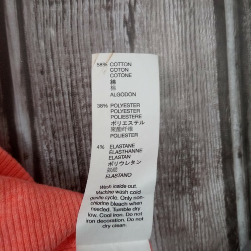 Gap Kids Outlet Tank Embellish Sequin Logo Ribbed Medium Orange Back To School - Picture 6 of 14