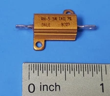 Wire Wound RESISTOR , RH-5 , DALE , 5W , 1K ohm, 3%