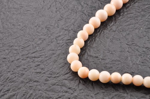 Silver color angel skin coral long necklace (23.6in 260ct) with Certificate case - Picture 11 of 24