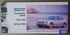 SEAT RANGE orig 1999 UK Mkt Comparison Guide Brochure - Toledo Arosa Cordoba etc