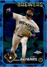 2024 Topps Chrome Update Sapphire #USCS153 Joel Payamps Milwaukee Brewers