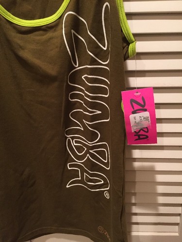 NWT Zumba Cut Me Crazy Racerback, go for GREEN size Large Tank Cami NEW!! - Picture 12 of 12