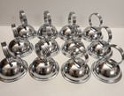 12 Pack Silver Tone Ring Clip Table Number Menu Place Card Holders 2.5" Tall