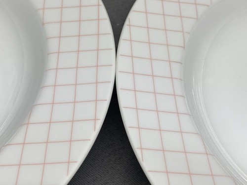 Sasaki "GRIDLOCK PINK" Patino Wolf ~ Japan ~ Set of 5 ~ Soup Bowls ~ 9 1/4" - Picture 4 of 8