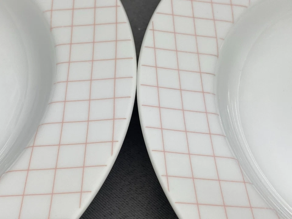 Sasaki "GRIDLOCK PINK" Patino Wolf ~ Japón ~ Juego de 5 ~ Cuencos de Sopa ~ 9 1/4" Foto 4 de 4