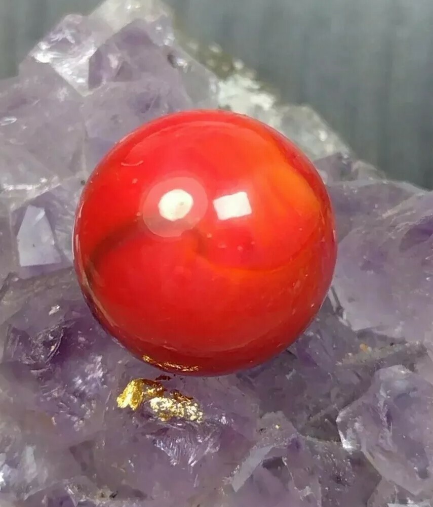画材 Red Marble Genuine Striped Blood Red Marble King Hybrid Rainbow Opaque Vintage