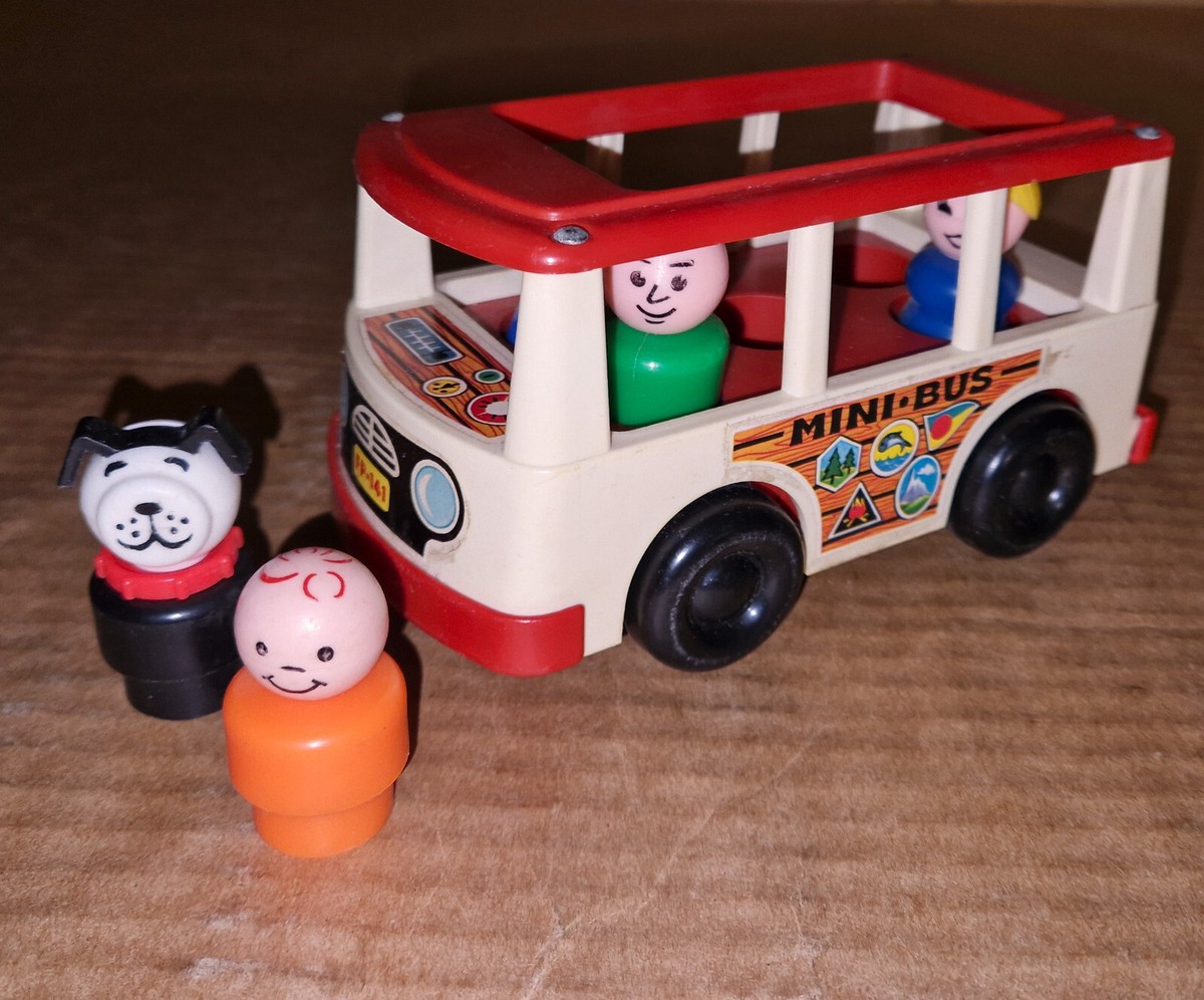Mini Bus Fisher-Price 1969 Little People – Jouet Vintage En Plastique, Occasion