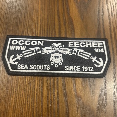 Occoneechee Lodge 104 S218 Sea Scout OA Flap Black & White