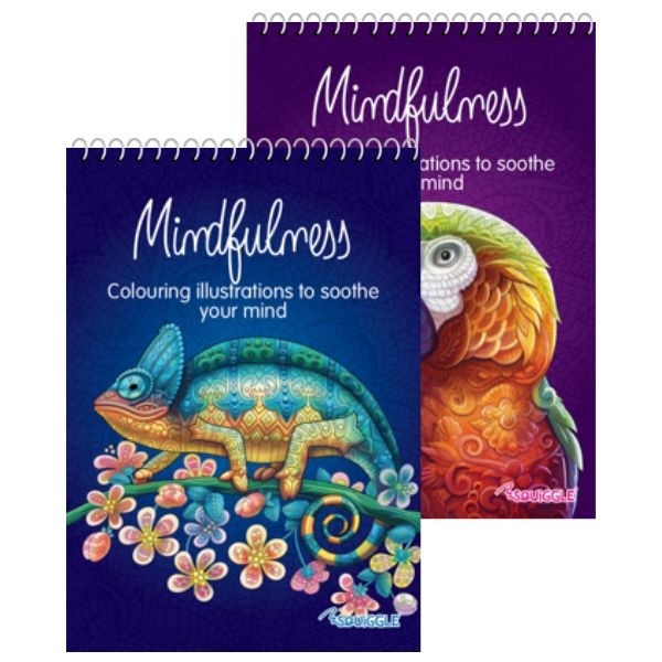 Spiral Advanced Colouring Book 96 Pages Mindfulness / Relaxation Designs