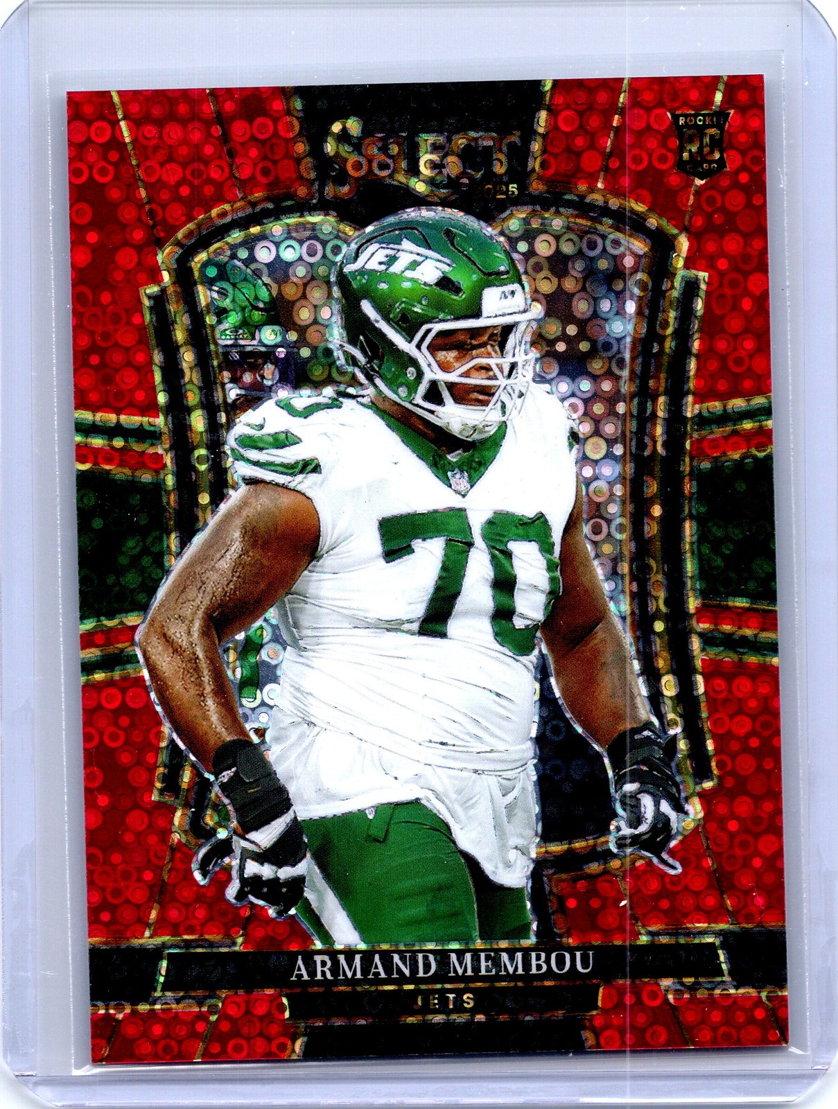2025 Panini Select #176 Armand Membou Red Disco Prizm #/49