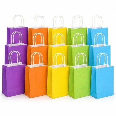 MAQIHAN Gift Bags With Handles - 15 Pcs 1 count (Pack of 15), 5 Colors