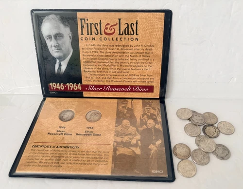 New ListingLot of 15 90% Silver Roosevelt Dimes- 1 oz Silver