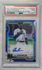 2021 Bowman Chrome Jazz Chisholm RC Auto Blue /150 PSA 9 #CRAJC Mint 