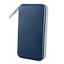 CD DVD Cases 96 Capacity Disc Storage Binder for Car - Hard Dark Blue