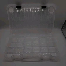 Lot of 5 - 24 Compartment/Grid Clear Plastic Stackable Organizer Box Storage Toy