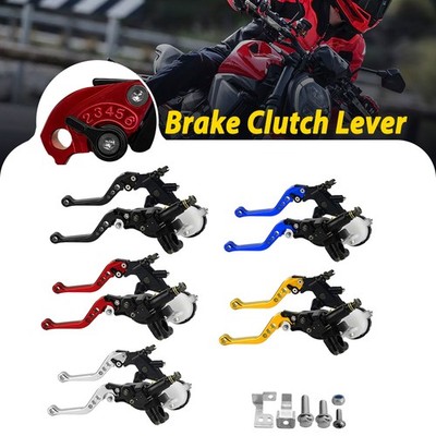 Pair 7/8'' 22mm Left Right Handle Bar Brake Clutch Lever Perch CNC for Honda BMW