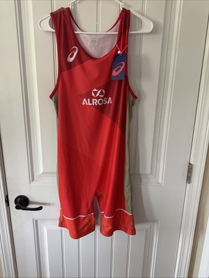 ASICS Wrestling mens lycra Spandex bodysuit Alrosa wrestling suit Singlet Small