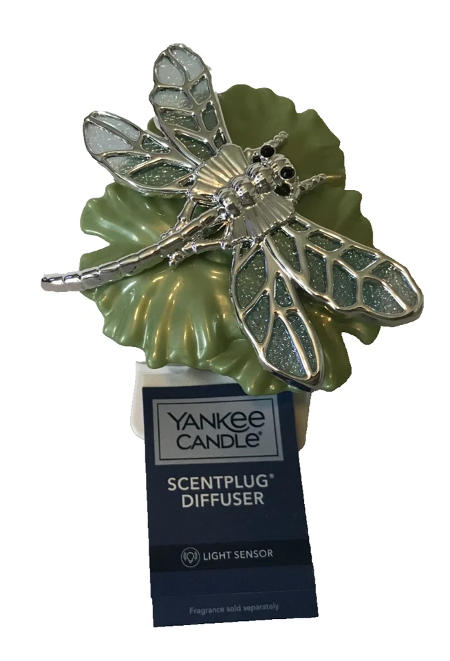 DRAGONFLY SCENTPLUG DIFFUSER NIGHTLIGHT YANKEE CANDLE PLUG IN NEW GREEN SLIVER - Image 3 of 4