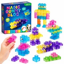 Soft  Flexible Building Blocks for Toddlers, 40 PCS Sensory Toy Set, Non-Toxic
